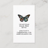 Elegant Butterfly Monarch Beauty Lashes Visitekaartje (Achterkant)