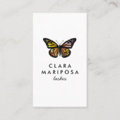 Elegant Butterfly Monarch Beauty Lashes Visitekaartje (Voorkant)