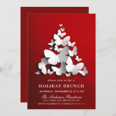 Elegant Butterfly Monarch CHRISTMAS HOLIDAY BRUNCH Kaart (Voorkant / Achterkant)