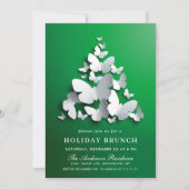 Elegant Butterfly Monarch CHRISTMAS HOLIDAY BRUNCH Kaart (Voorkant)