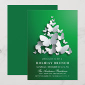 Elegant Butterfly Monarch CHRISTMAS HOLIDAY BRUNCH Kaart (Voorkant / Achterkant)