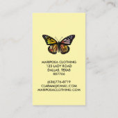 Elegant Butterfly Monarch CUSTOM PRICE TAG Visitekaartje (Achterkant)