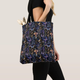 Elegant Butterfly Moths Floral Pattern Tote Bag