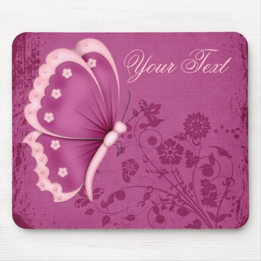 Elegant Butterfly Mousepad Muismat (Voorkant)