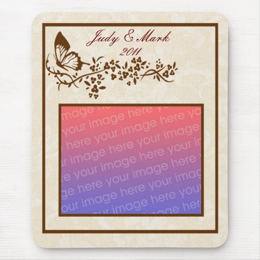 Elegant Butterfly Muismat (Voorkant)