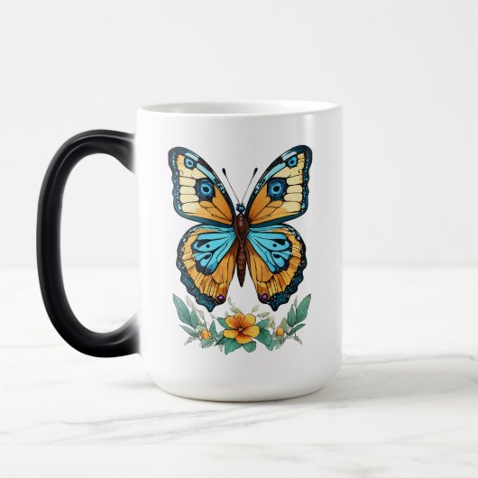 Elegant Butterfly Outline Mok - Symbool van Transf (Links)
