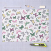 Elegant Butterfly Patroonpapier Tissuepapier (Craft)
