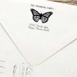 Elegant Butterfly Retour Adres Aangepast Zelfinktende Stempel