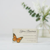 Elegant Butterfly Romantic  Ephemera Busine Visitekaartje (Staand voorkant)