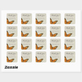 Elegant Butterfly Romantic  Ephemera Vierkante Sticker (Vel)