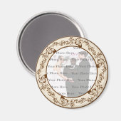 Elegant Butterfly Round Magnet (Voorkant / Achterkant)