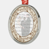 Elegant Butterfly Round Silver Ornament (Links)