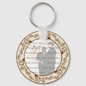 Elegant Butterfly Round Sleutelhanger (Voorkant)