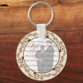 Elegant Butterfly Round Sleutelhanger (Voorkant)