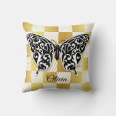 Elegant Butterfly Sierkussen Black (Achterkant)