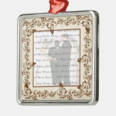 Elegant Butterfly Square Silver Ornament (Links)
