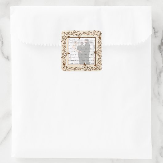 Elegant Butterfly Square Stickers (Tas)