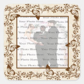 Elegant Butterfly Square Stickers (Voorkant)