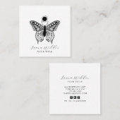 Elegant Butterfly Sun Vierkante Visitekaartje (Voorkant / Achterkant)