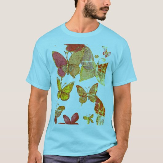 "Elegant Butterfly Swirl T-shirt (Voorkant)