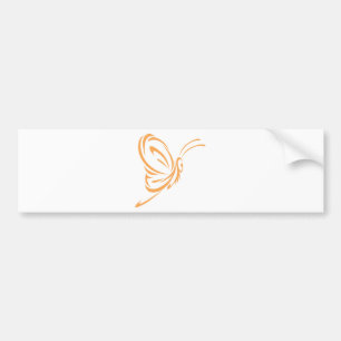 Elegant Butterfly Tattoo Style Bumpersticker