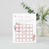 Elegant Butterfly Tea Floral Shower Bingo Game (Staand voorkant)