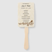 Elegant Butterfly Trouwprogramma Handwaaier (Voorkant)