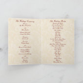 Elegant Butterfly Trouwprogramma Kaart (Binnen)