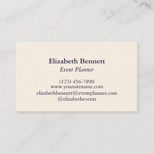 Elegant Butterfly Visitekaartje – (Achterkant)