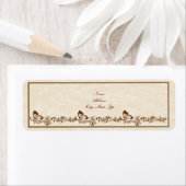 Elegant Butterfly Wedding Adresetiketten Etiket (Insitu)