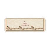 Elegant Butterfly Wedding Adresetiketten Etiket (Voorkant)