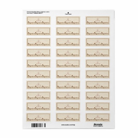 Elegant Butterfly Wedding Adresetiketten Etiket (Full Sheet)