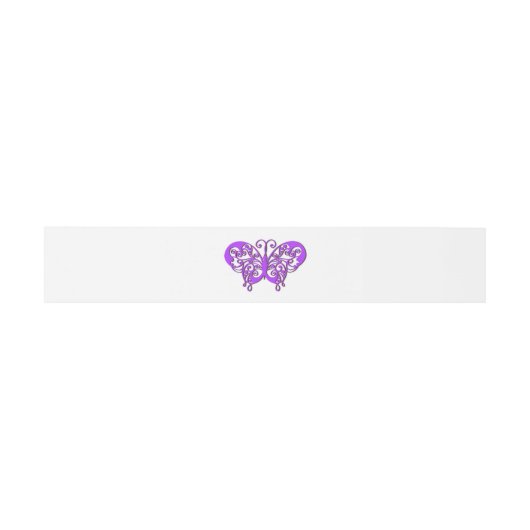 Elegant Butterfly Wedding Belly Bands Uitnodigingen Wikkel (Vlak)