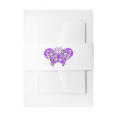 Elegant Butterfly Wedding Belly Bands Uitnodigingen Wikkel (Voorkant Voorbeeld)