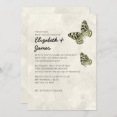 Elegant Butterfly Wedding Invitations Kaart (Voorkant / Achterkant)