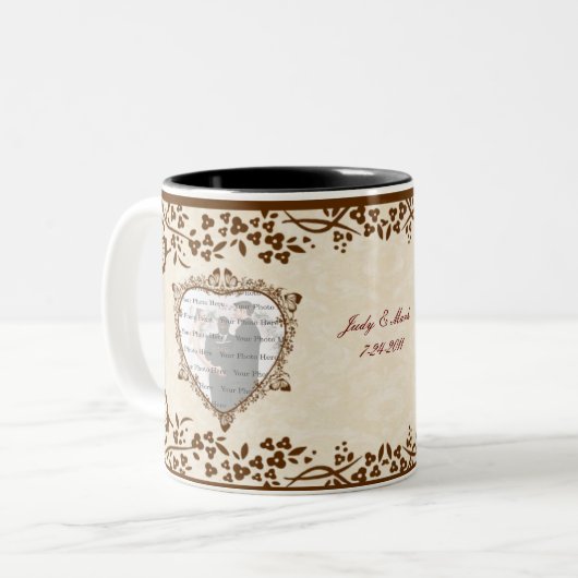 Elegant Butterfly Wedding Mok (Voorkant links)