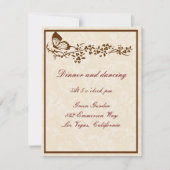Elegant Butterfly Wedding Reception Kaarten (Voorkant)