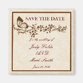 Elegant Butterfly Wedding Save the Date Magnet (Voorkant)