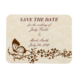 Elegant Butterfly Wedding Save the Date Magnet Magneet
