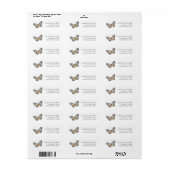 Elegant Butterfly Wildflower Afstuderen Etiket (Full Sheet)