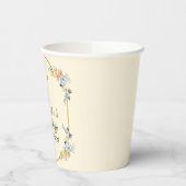 Elegant Butterroom Floral 1st Heilige Communie Papieren Bekers (Links)