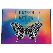 Elegant Buttterfly en kleurrijk Sunset Design Groot Cadeauzakje (Voorkant)