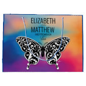 Elegant Buttterfly en kleurrijk Sunset Design Groot Cadeauzakje (Achterkant)