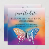 Elegant Buttterfly en kleurrijk Sunset Design Kaart (Voorkant / Achterkant)