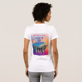 Elegant Buttterfly en kleurrijk Sunset Design T-shirt (Achterkant volledig)