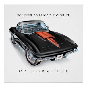 ELEGANT C-2 VETTE ILLUSTRATIE PERFECT POSTER