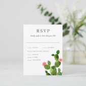 Elegant Cactus Garden | Antwoord op de uitnodiging (Staand voorkant)