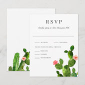 Elegant Cactus Garden | Antwoord op de uitnodiging (Voorkant / Achterkant)