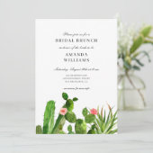 Elegant Cactus Garden | Vrijgezellenfeest bruiloft Kaart (Staand voorkant)