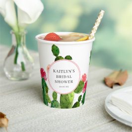 Elegant Cactus Garden Vrijgezellenfeest Cups Papieren Bekers